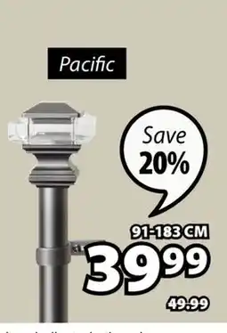 JYSK Pacific Single Curtain Rod Kit offer