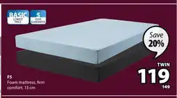 JYSK F5 Foam mattress offer