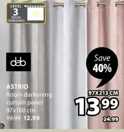JYSK ASTRID Room darkening curtain panel offer
