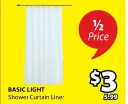 JYSK BASIC LIGHT Shower Curtain Liner offer