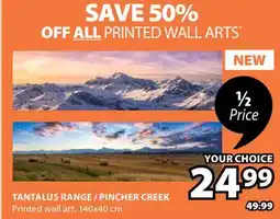 JYSK TANTALUS RANGE/PINCHER CREEK Printed wall art offer