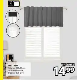 JYSK VALANCE MATTHEW Curtains offer