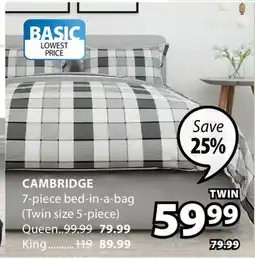 JYSK CAMBRIDGE 7-piece bed-in-a-bag offer