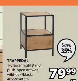 JYSK TRAPPEDAL 1-drawer nightstand offer