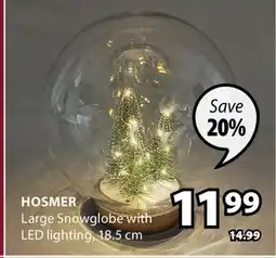 JYSK HOSMER Large Snowglobe with LED lighting offer