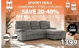 JYSK ALL SOFAS & SOFA BEDS SHELTON Sectional sofa bed offer