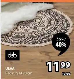 JYSK ULVA Rag rug offer