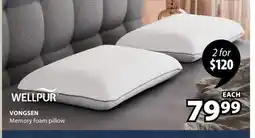 JYSK VONGSEN Memory foam pillow offer
