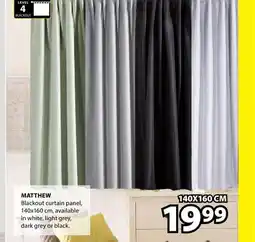 JYSK MATTHEW Blackout curtain panel offer