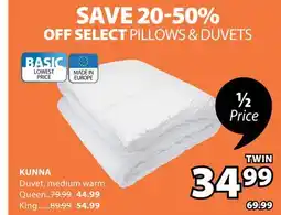 JYSK KUNNA Duvet, medium warm Queen offer