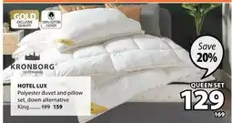 JYSK HOTEL LUX Polyester duvet and pillow set offer