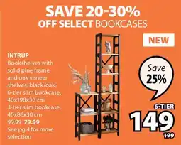 JYSK INTRUP Bookshelves with solid pine frame and oak offer