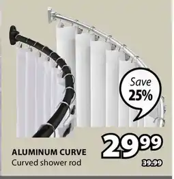 JYSK ALUMINUM CURVE Curved shower rod offer