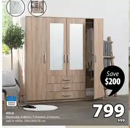 JYSK ARLO Wardrobe offer