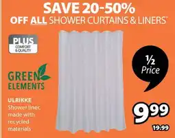 JYSK ULRIKKE Shower liner offer