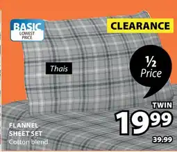 JYSK FLANNEL SHEET SET offer
