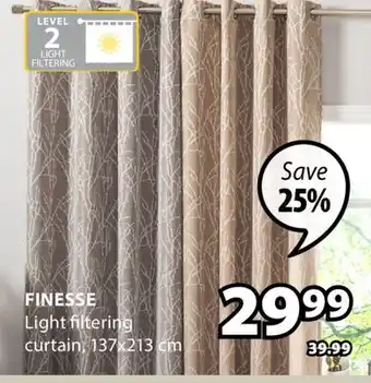 JYSK FINESSE Light filtering offer