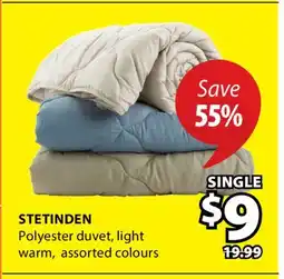 JYSK STETINDEN Polyester duvet offer