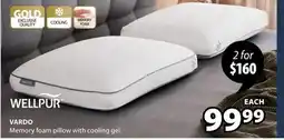 JYSK VARDO Memory foam pillow with cooling gel offer