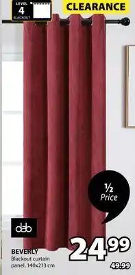 JYSK BEVERLY Blackout curtain panel offer