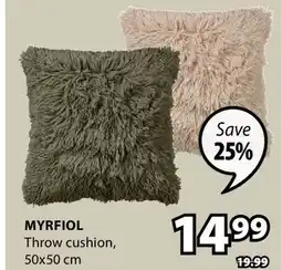 JYSK MYRFIOL Throw cushion offer
