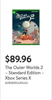 Walmart The Outer Worlds 2 – Standard Edition – Xbox Series X offer