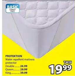 JYSK PROTEKTION Water repellent mattress protector offer