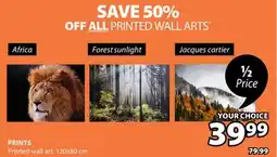 JYSK PRINTS Printed wall art offer
