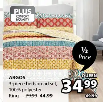 JYSK ARGOS 3-piece bedspread set offer