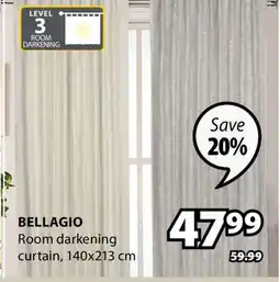 JYSK BELLAGIO Room darkening curtain offer