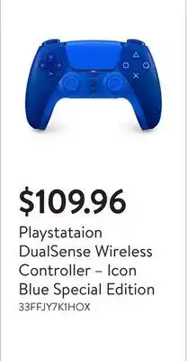 Walmart PS5 Dualsense Wireless Controller - Icon Blue Special Edition offer