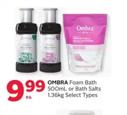 Rexall OMBRA Foam Bath 500mL or Bath Salts 1.36kg offer