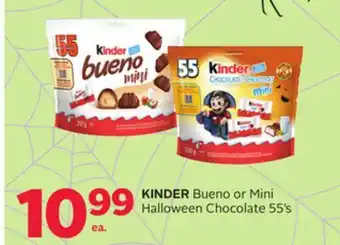 Rexall KINDER Bueno or Mini Halloween Chocolate offer