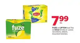 Rexall FUZE or LIPTON Iced Tea or DOLE Drinks or Juices offer
