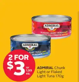 Rexall ADMIRAL Chunk Light or Flaked Light Tuna offer