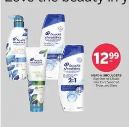 Rexall HEAD & SHOULDERS Suprême or Classic Hair Care offer