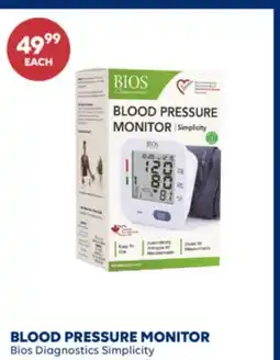 Wellwise by Shoppers BIOS DIAGNOSTICS SIMPLICITY BLOOD PRESSURE MONITOR offer