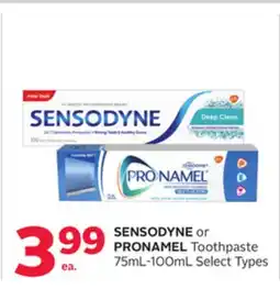 Rexall SENSODYNE or PRONAMEL Toothpaste offer