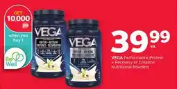 Rexall VEGA Performance Protein + Recovery or Creatine Nutritional Powders offer