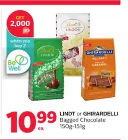 Rexall LINDT or GHIRARDELLI Bagged Chocolate offer