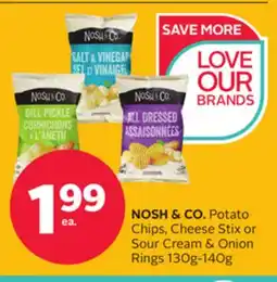 Rexall NOSH & CO. Potato Chips, Cheese Stix or Sour Cream & Onion Rings offer