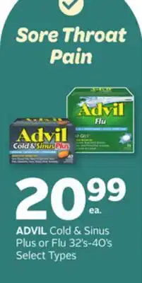 Rexall ADVIL Cold & Sinus Plus or Flu offer