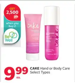 Rexall CAKE Hand or Body Care offer