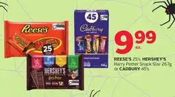 Rexall REESE'S 25' s, HERSHEY'S Harry Potter Snack Size 267g or CADBURY 45' s offer