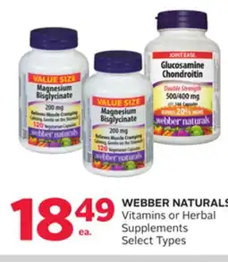 Rexall WEBBER NATURALS Vitamins or Herbal Supplements offer