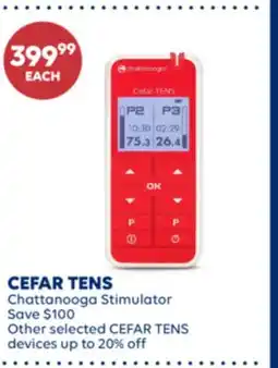Wellwise by Shoppers CEFAR TENS Chattanooga Stimulator offer