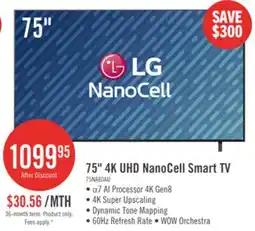 The Brick LG 75 NANO80 LED 4K UHD Smart webOS TV (75NANO80AUA.ACC) - 2025 Model offer