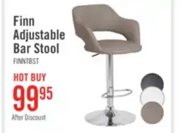 The Brick Finn Barstool with Swivel & Adjustable Seat, Vegan Leather Fabric, Metal - Beige offer
