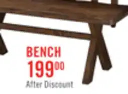 The Brick Plum Dining Bench, Wood, Live-Edge Look, 47.25W- Nutmeg Brown offer