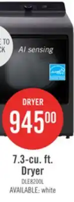The Brick LG 7.3 Cu. Ft. Electric Dryer with AI Sensing and ThinQ - Platinum Black - DLE8200L offer